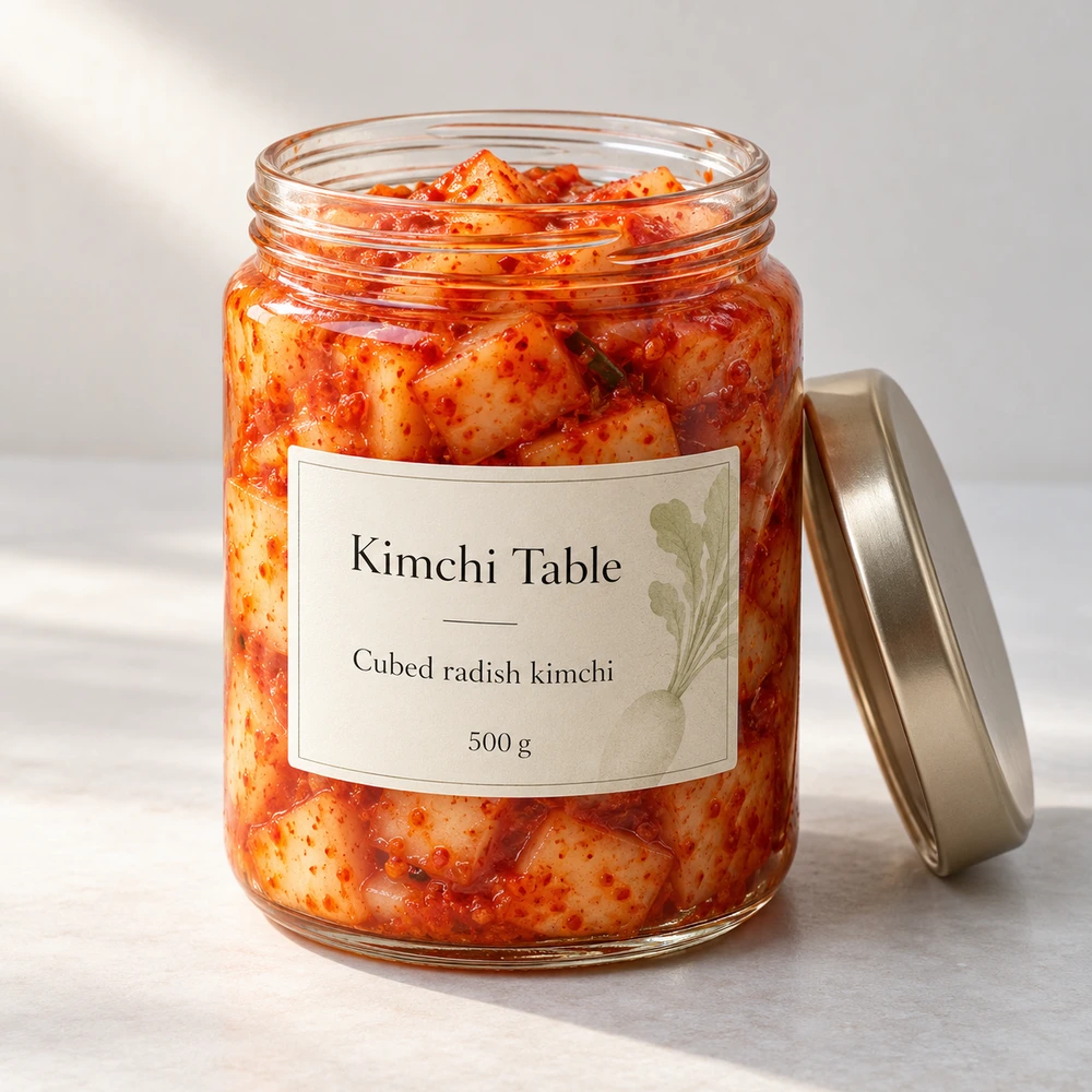 Cubed radish kimchi
